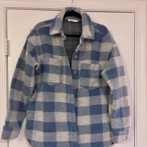 Sonoma Jackets & Coats | Cozy Blue and Gray Checkered Jacket